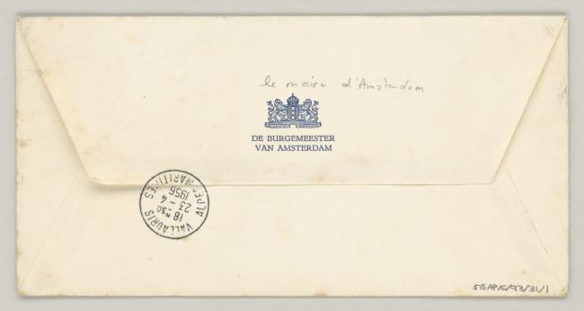 Carta de Arn.J. D'Ailly a Pablo Picasso