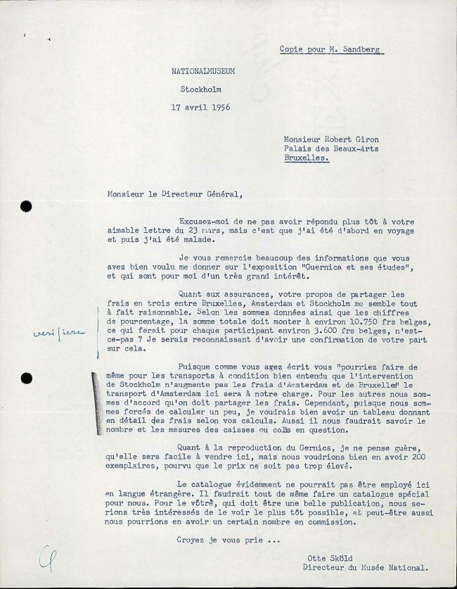 Robert Giron's letter to Willem Sandberg 