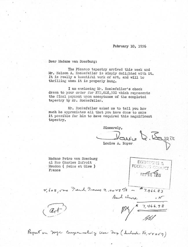 Carta de Louise A. Boyer a Petro (Nelly) Van Doesburg