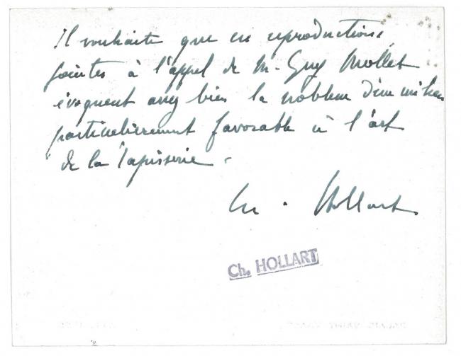 Ficha de petición de la réplica de Guernica en tapiz para incluirlo en la exposición La influencia del cubismo en el diseño de tapices, en Arras