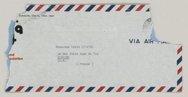 Akira Jin's letter to Pablo Picasso, dated 1 April 1963