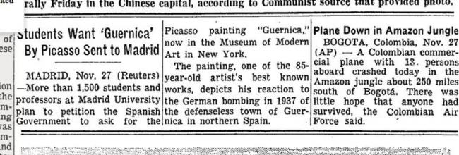 Los estudiantes quieren que Guernica sea enviado a Madrid