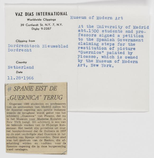 Spain demands the return of Guernica