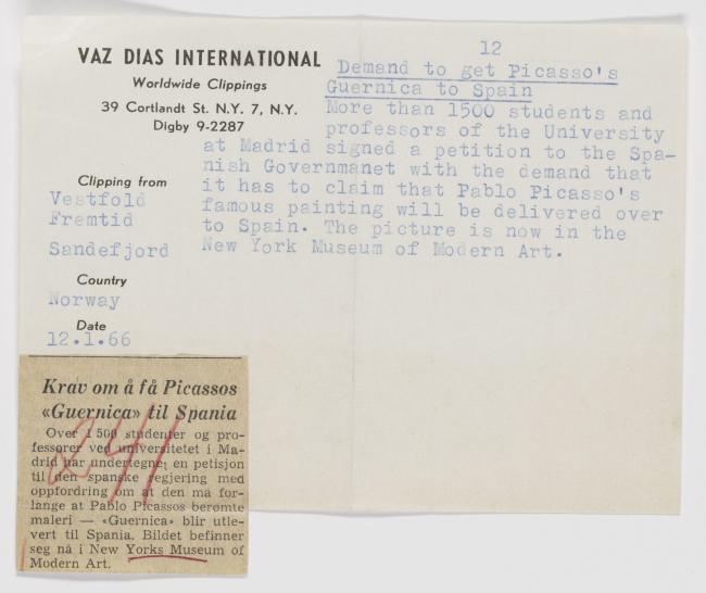 They demand the return of Picasso's Guernica to Spain