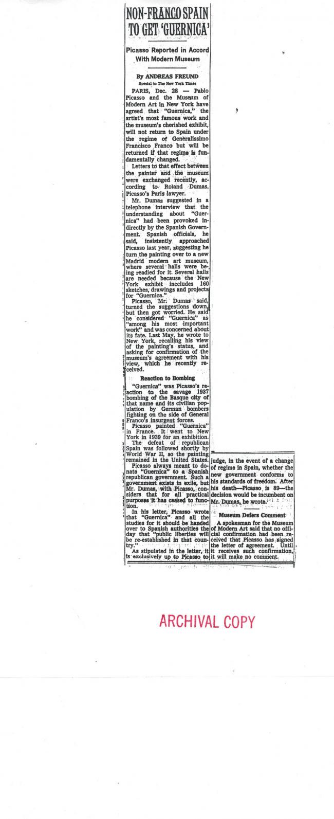 La España sin Franco recuperará Guernica