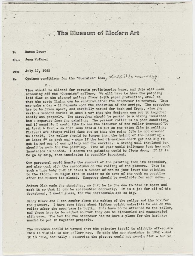 Jean Volkmer's letter to Bates Lowry, dated 17 July 1968 