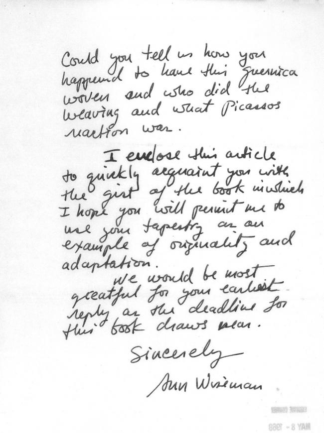 EN Carta de Anne Wiseman a Nelson Rockefeller