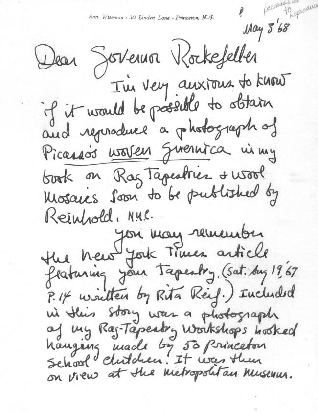EN Carta de Anne Wiseman a Nelson Rockefeller