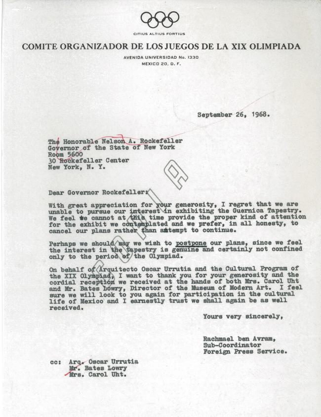 Carta de Rachmael ben Avram a Nelson Rockefeller