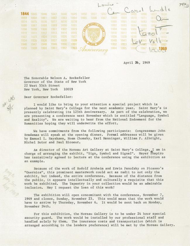 Carta de Richard-Raymond Alasko a Nelson Rockefeller