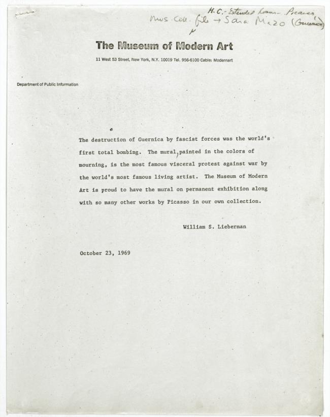 Nota de William S. Lieberman