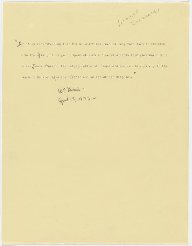 Nota de William Rubin