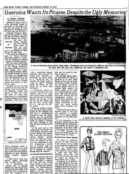 Guernica quiere su Picasso a pesar de los malos recuerdos