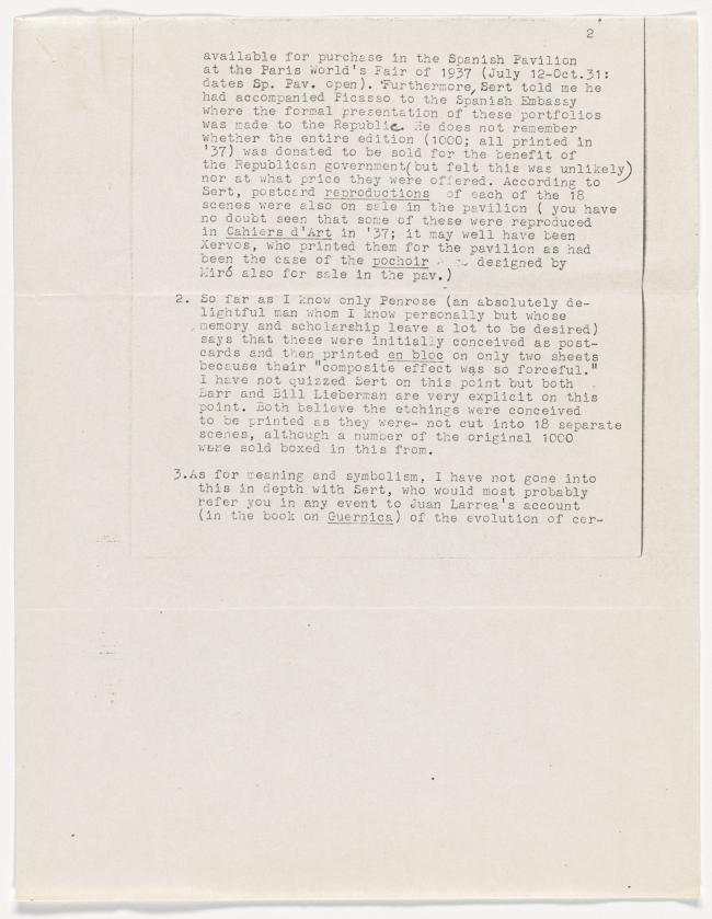 Catherine Freedberg's letter to Patricia Failing