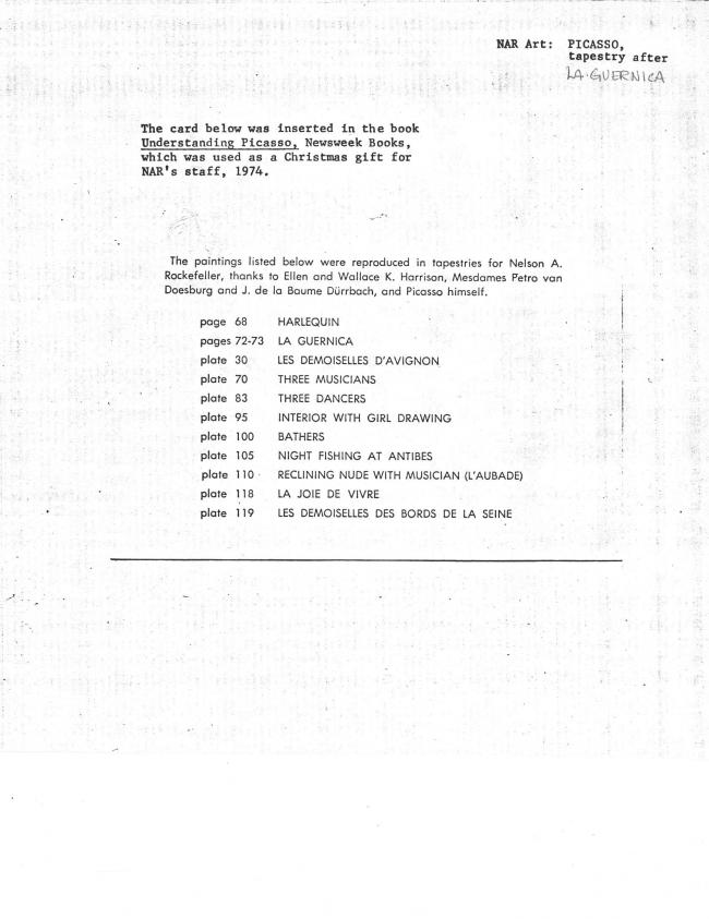 Nota de la Rockefeller Art Collection