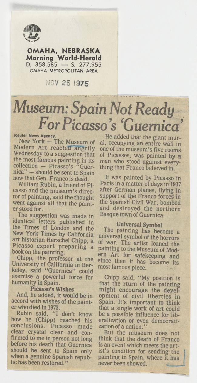 Museum: Spain not ready for Picasso's Guernica