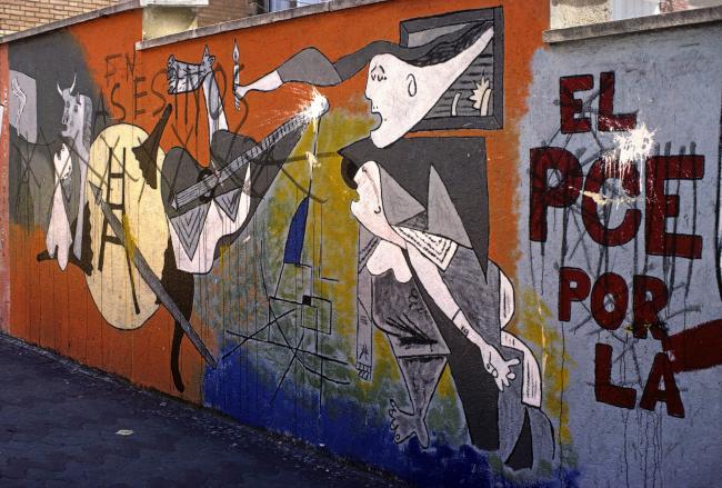 Pintada popular en el barrio de Alto de Extremadura