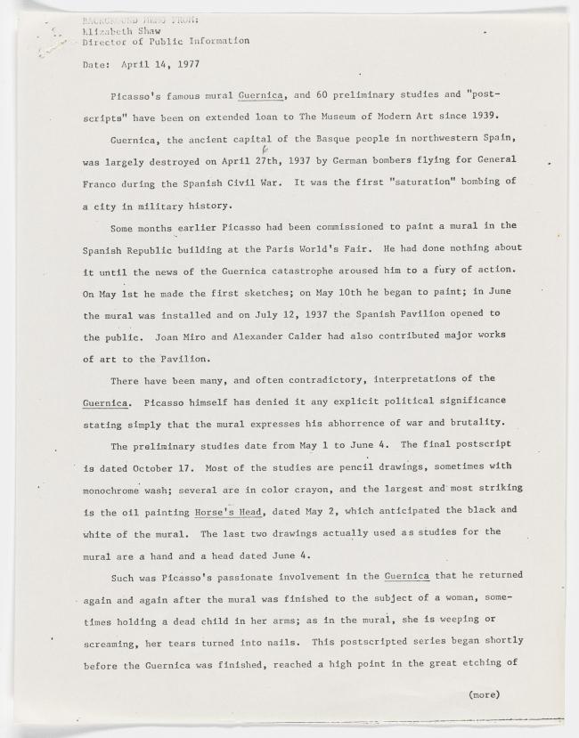 Memoria sobre Guernica
