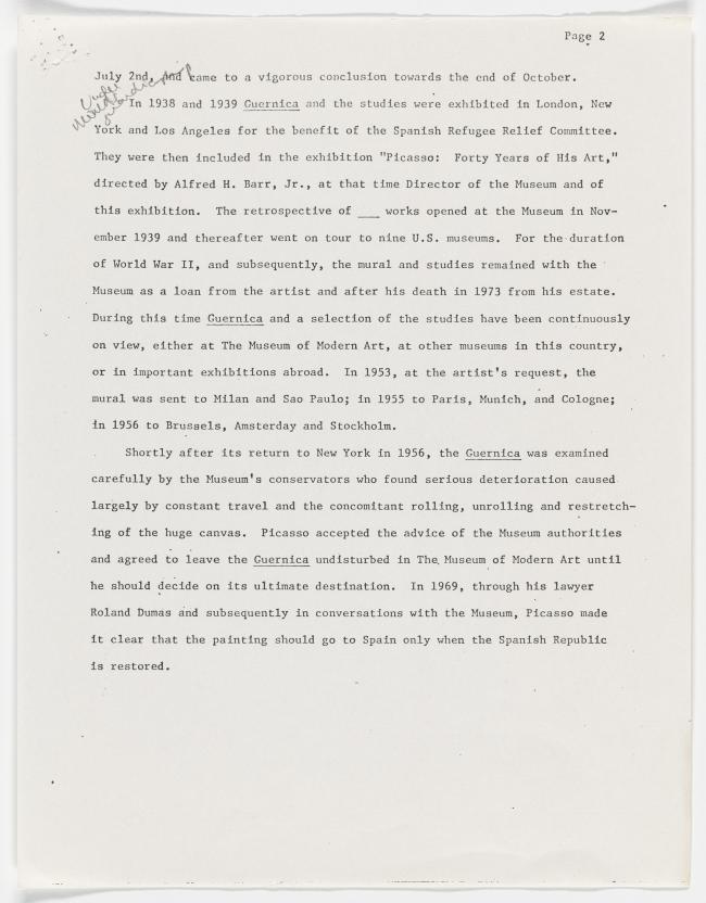 Memoria sobre Guernica