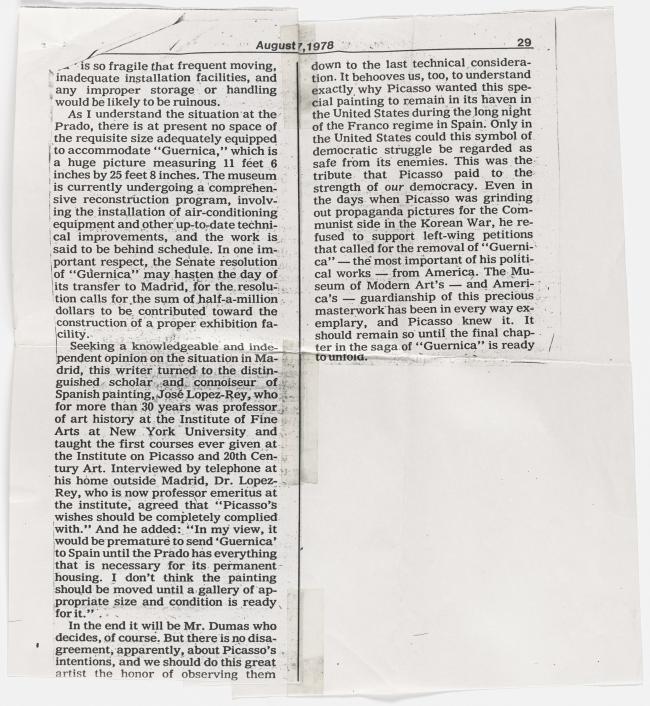 La devolución de Guernica de Picasso a España