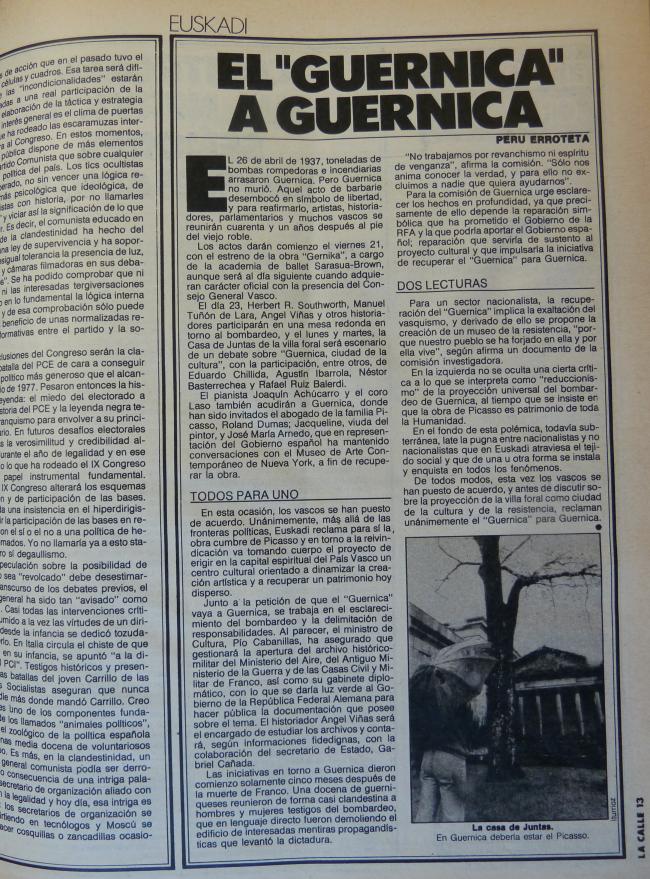 El ‘Guernica’ a Guernica
