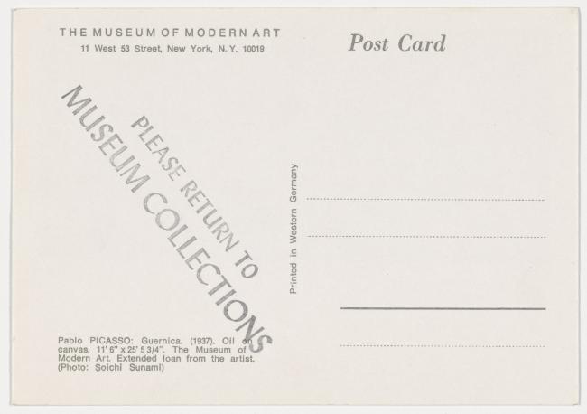 Tarjeta postal con imagen de Guernica