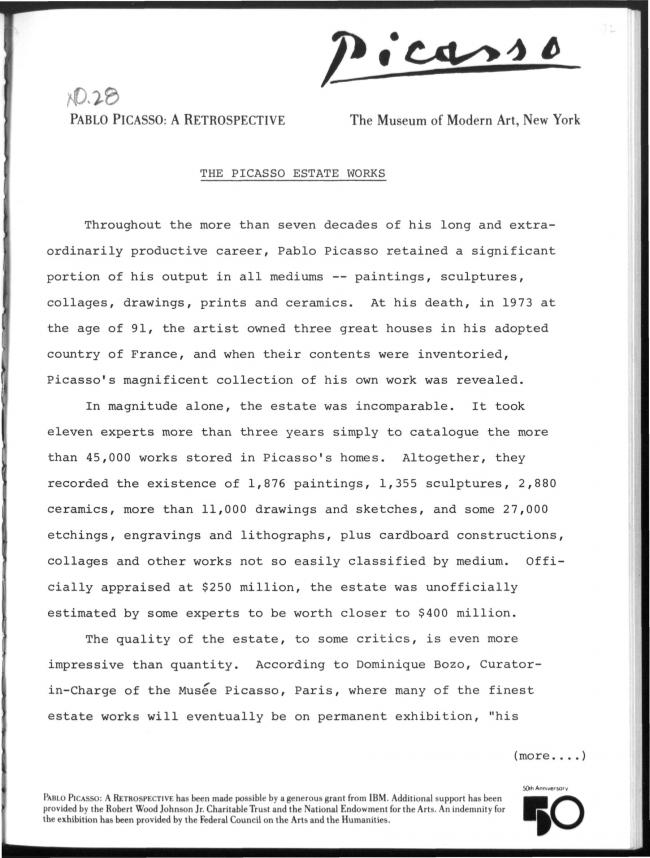 El legado de Pablo Picasso