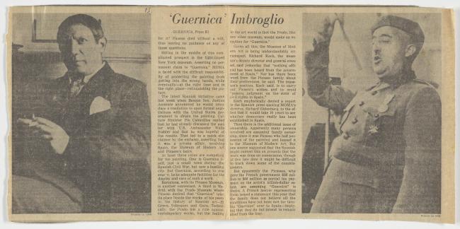 El embrollo de Guernica. Forcejeo internacional por la pintura de protesta de Picasso