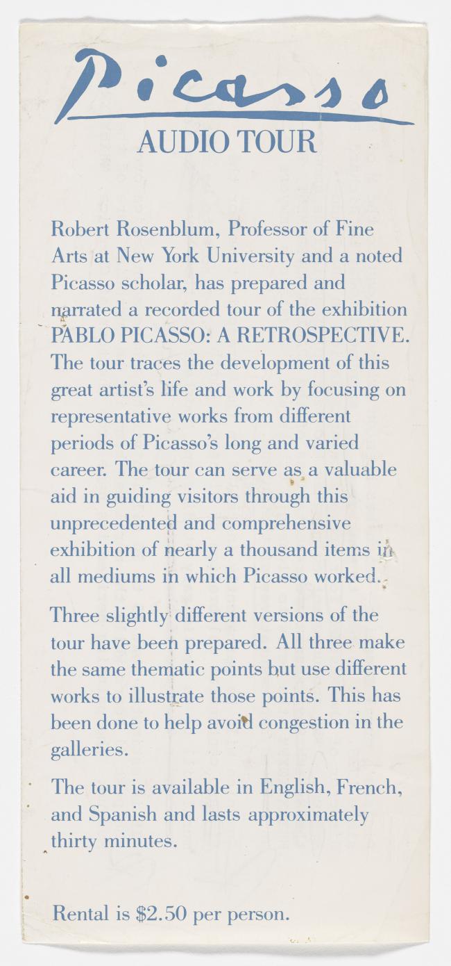 Borrador de nota de prensa del Museum of Modern Art de Nueva York