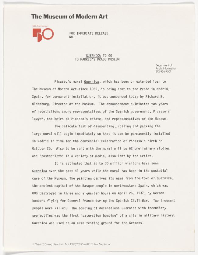 Guernica to go to Madrid's Museo del Prado 