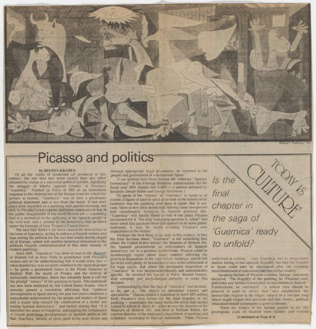 Picasso y la política