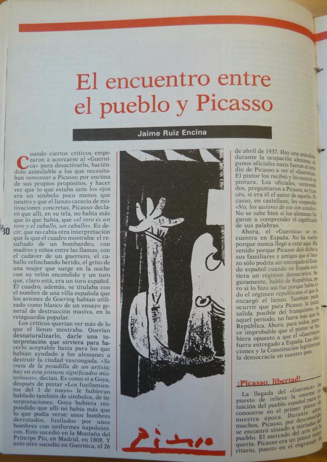 The Encounter between the People and Picasso