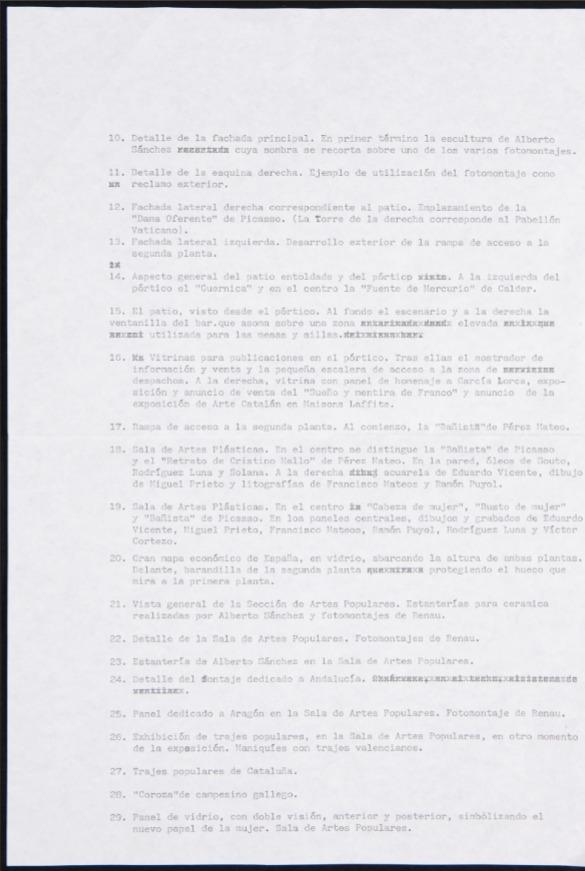 Descripción del Pabellón de España en la Exposición Internacional de las Artes y Técnicas para la vida moderna de París