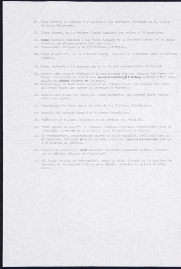 Descripción del Pabellón de España en la Exposición Internacional de las Artes y Técnicas para la vida moderna de París