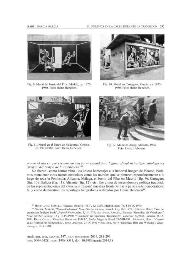 Guernica on the street during the Transition to, and early years of, democracy in Spain 