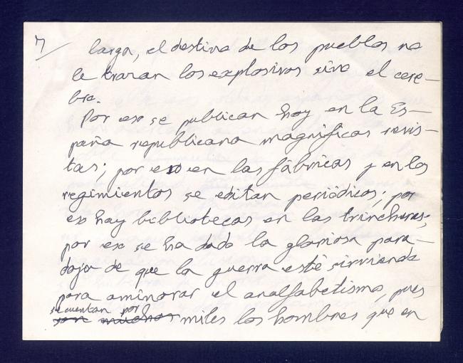 Notas del discurso de la recepción en la embajada con motivo de la inauguración del Pabellón de España