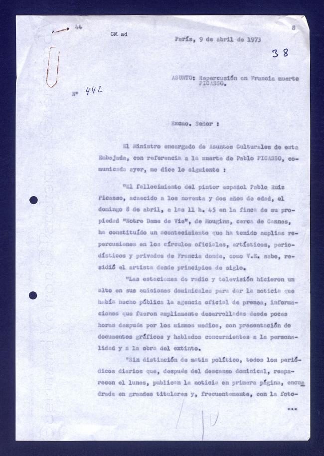 EN Carta de Pedro Cortina a destinatario desconocido