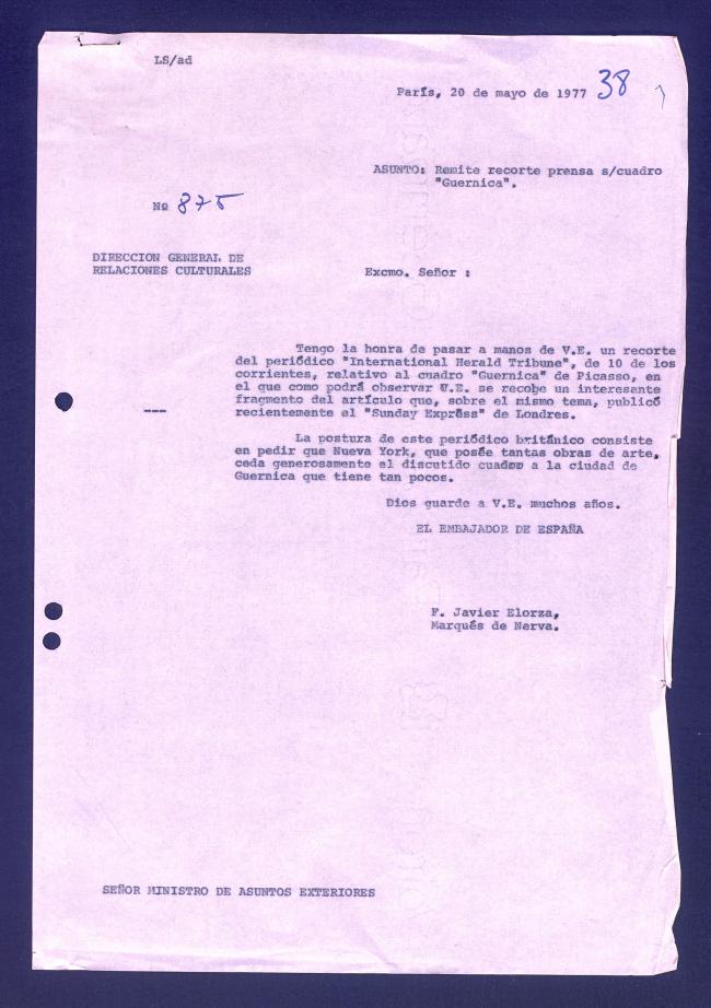 EN Carta de F. Javier Elorza