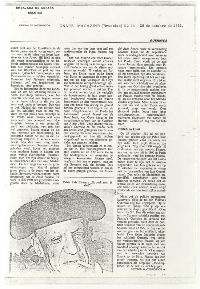 Un cuadro, demasiado grande para un régimen. El Guernica de Picasso cambió de sitio