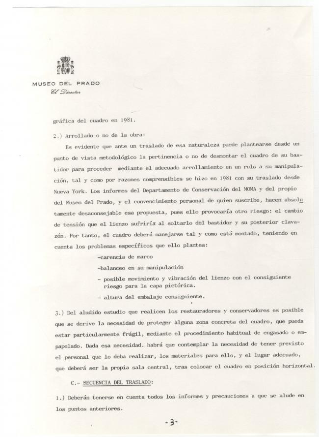 Informes sobre el estado de Guernica y su traslado