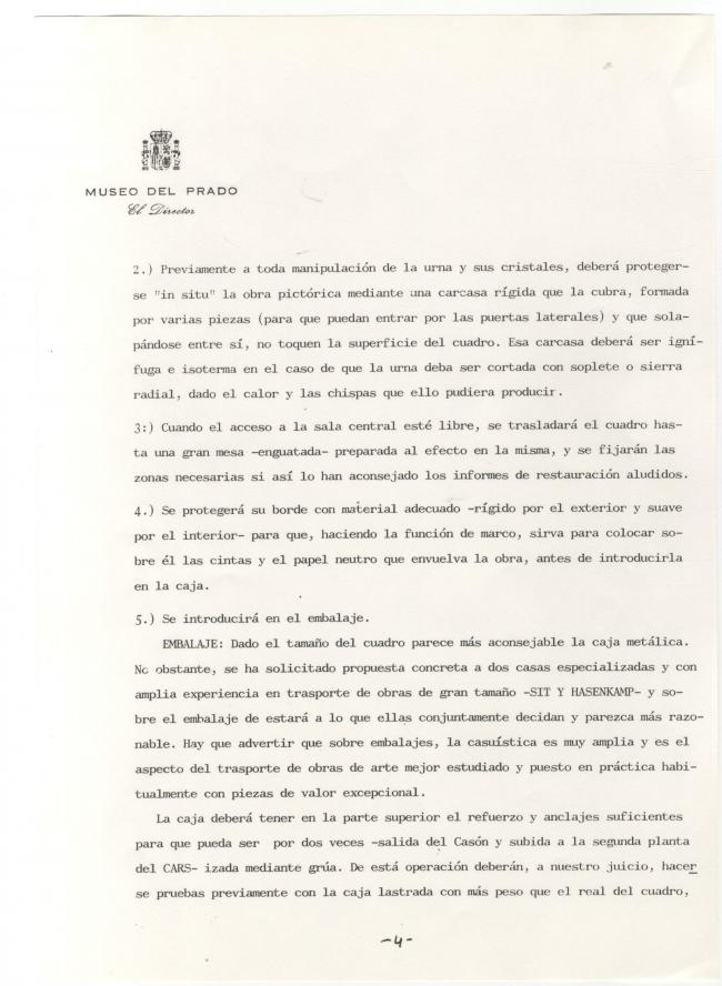 Informes sobre el estado de Guernica y su traslado