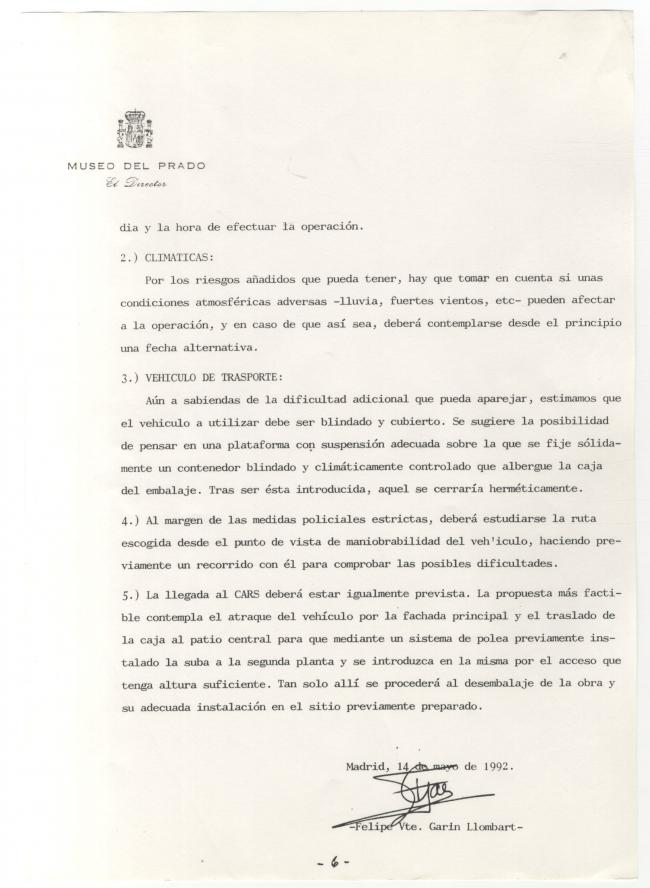 Informes sobre el estado de Guernica y su traslado