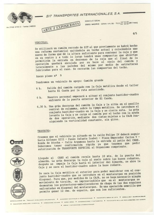 Informes sobre el estado de Guernica y su traslado