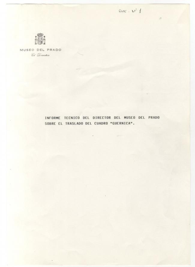 A request from the Senate for a feasibility report on moving Guernica