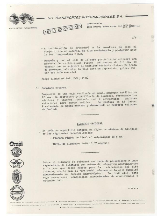 A request from the Senate for a feasibility report on moving Guernica