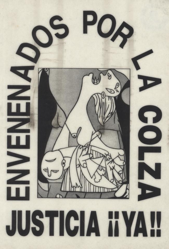 EN Cartel «Envenenados por la colza. Justicia ¡¡Ya!!»