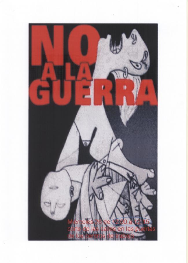 No a la guerra