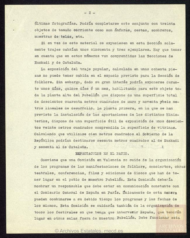 Memoria descriptiva del Pabellón de la República Española