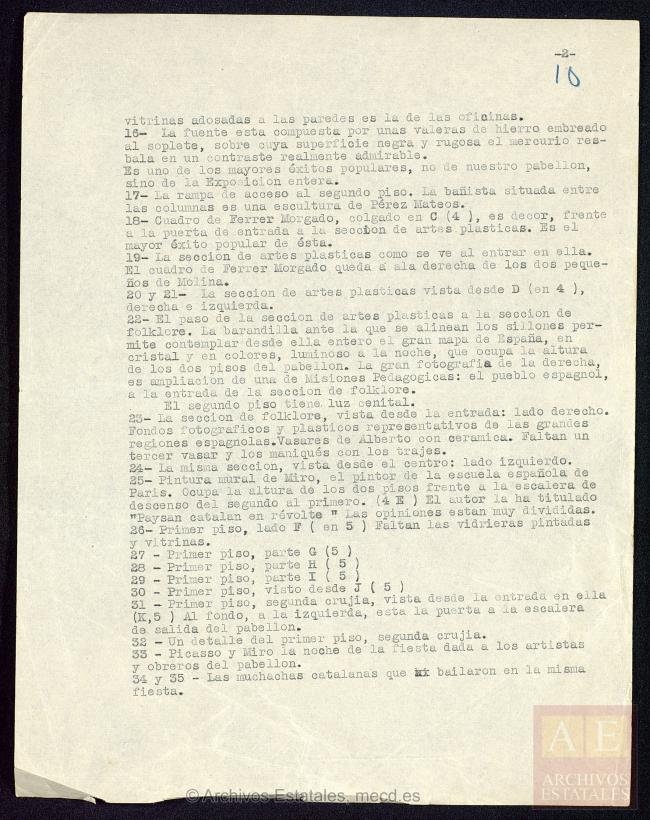 Description of the Spanish Pavilion