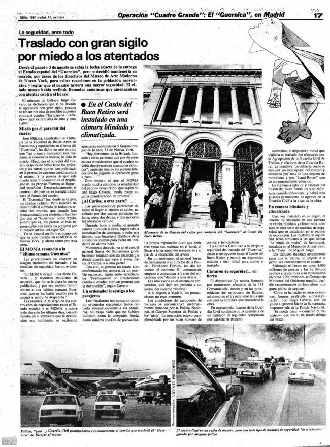 Euskadi insiste: el Guernica a Gernika